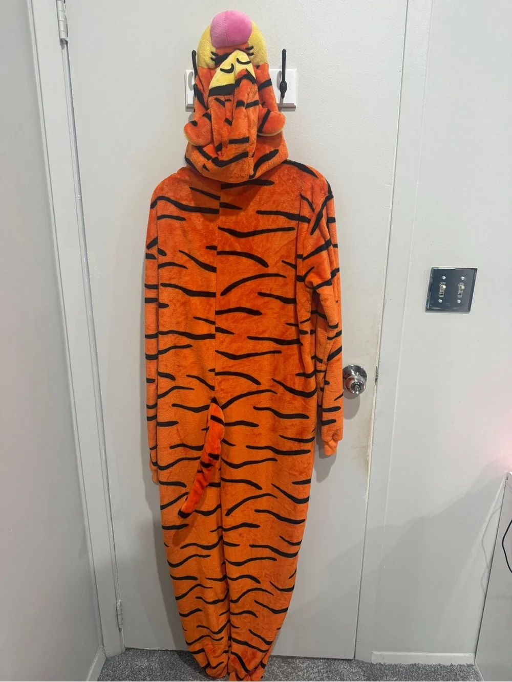 Kids Orange Tiger Hooded Costume with Yellow Belly